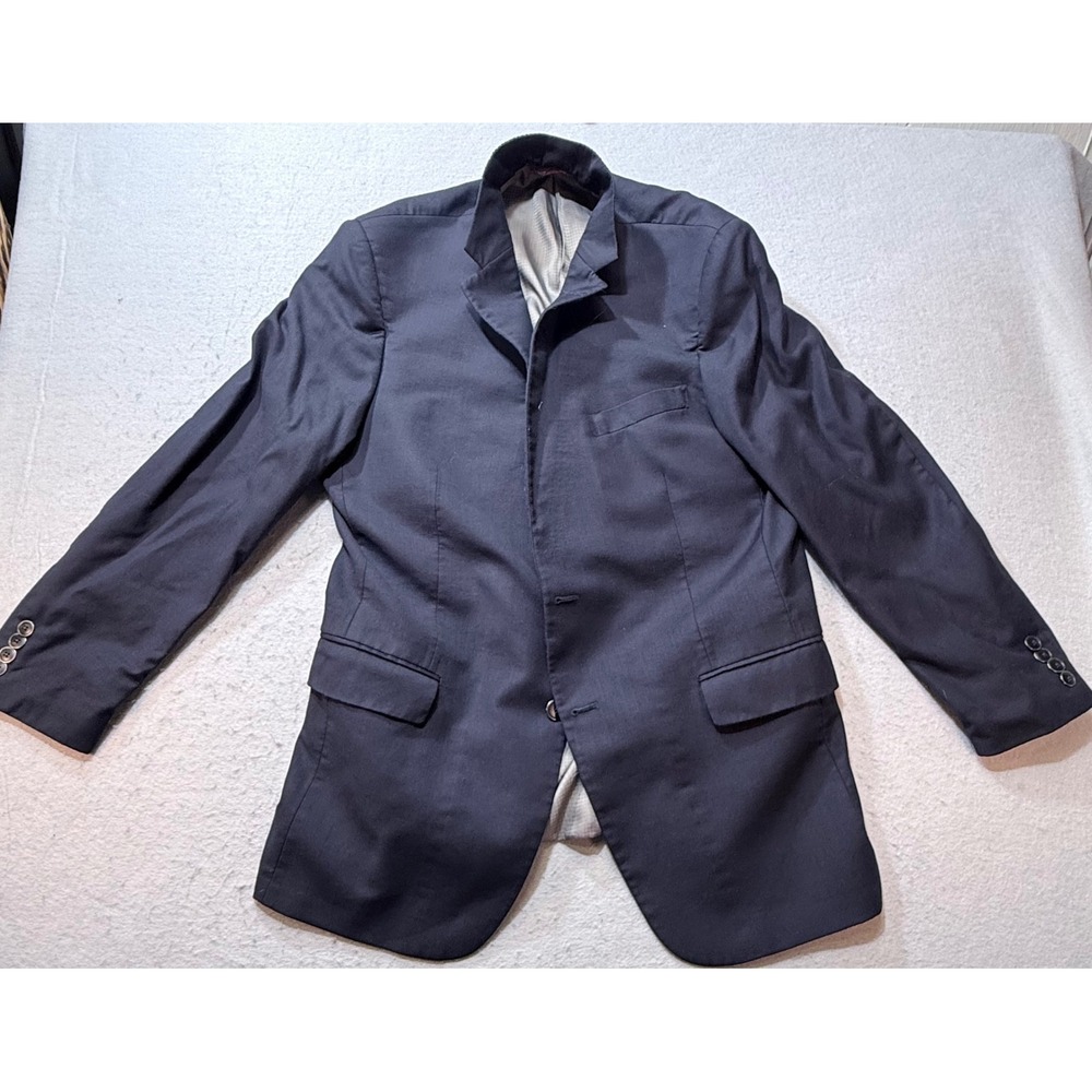 Hart Schaffner Marx Blazer 44L Navy‎ Blue Tailored / Made in USA Sport Coat